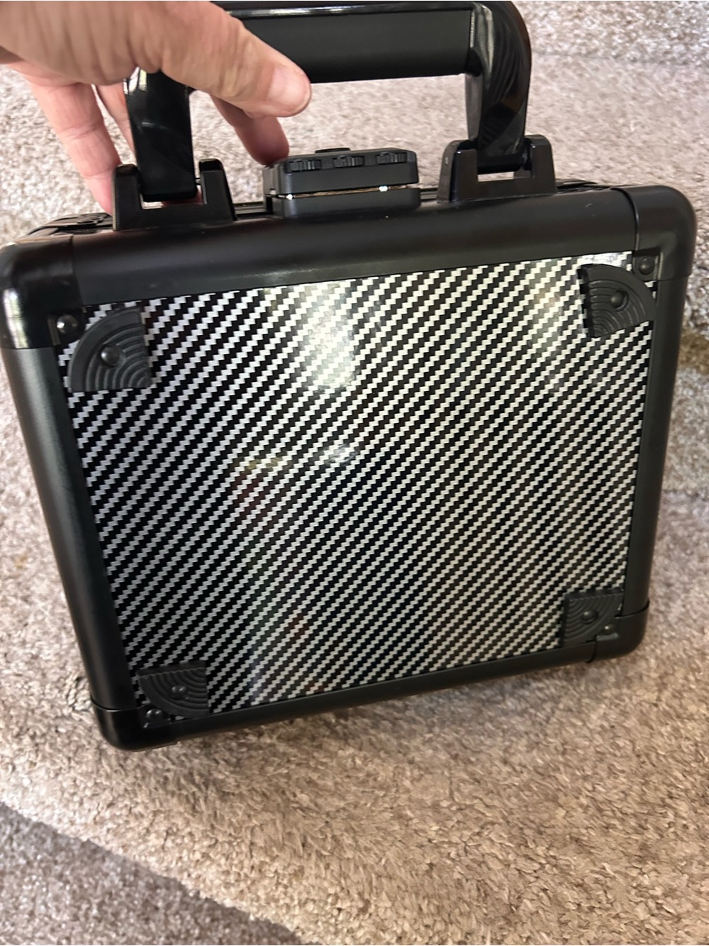 Zion Slab Case Go Carbon Fiber Black/Silver One Row Card Case. - Picture 2 of 10